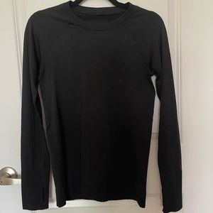 Womens Black Lululemon Long Sleeve Shirt Size 8